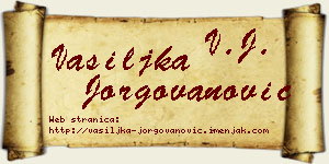Vasiljka Jorgovanović vizit kartica